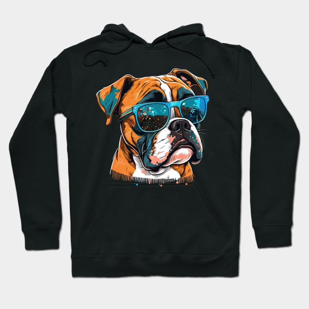 Boxer with Sunglasses Hoodie by JayD World